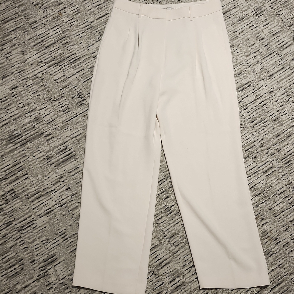 ARITZIA Wilfred Effortless Cream Wide Leg Women's Pants Size 14- LIKE NEW